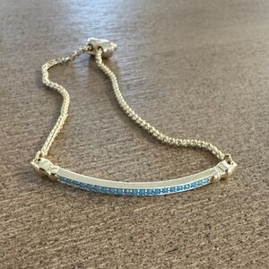 Kendra Scott Gold adjustable Bracelet with turquoise Accents